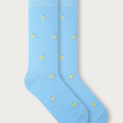 Motivsocken aus Bio-Baumwolle   Banana - Light Blue