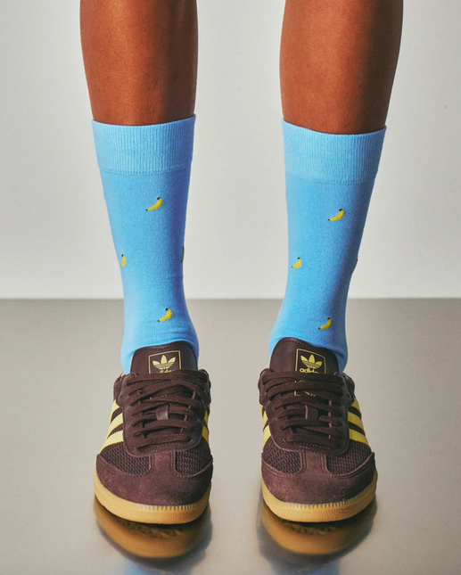 Motivsocken aus Bio-Baumwolle   Banana - Light Blue