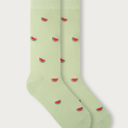 Motivsocken aus Bio-Baumwolle   Watermelon - Matcha Green