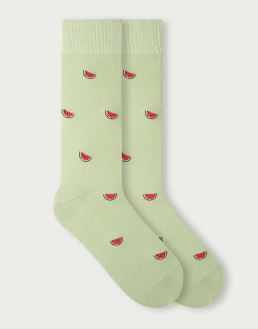 Motivsocken aus Bio-Baumwolle   Watermelon - Matcha Green