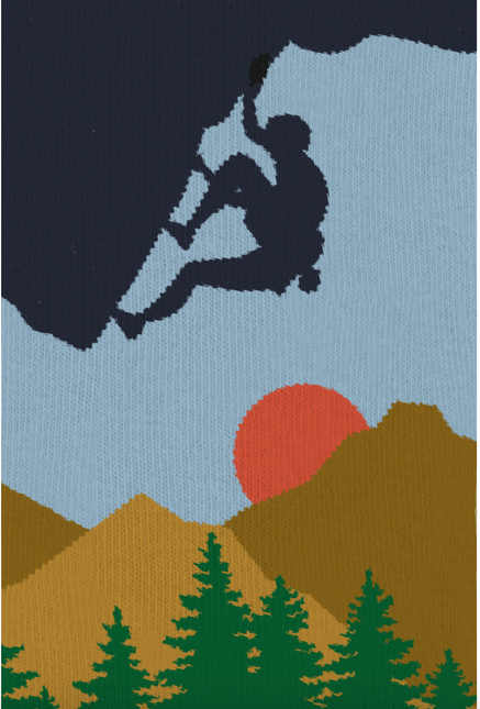 Casual Socks Navy Climbing Rock Int