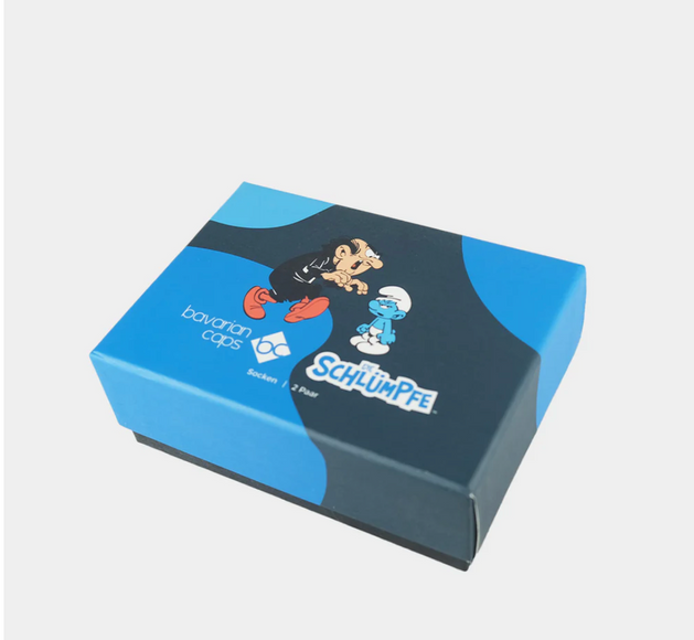 2er Sockenbox "Schlümpfe"