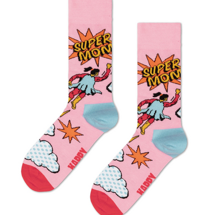 Happy Socks 2er Pack Super Dad oder Super Mom Sock