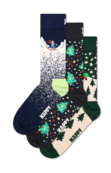 Happy Socks 3er Pack Christmas Sock