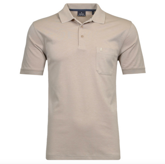 RAGMAN Softknit-Polo mit Brusttasche, kurzarm
