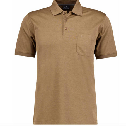 RAGMAN Softknit-Polo mit Brusttasche, kurzarm