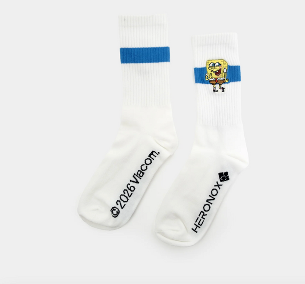 Sportsocken "SpongeBob ist verlegen" - weiß