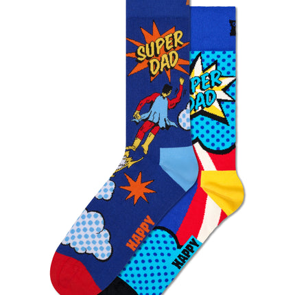 Happy Socks 2er Pack Super Dad oder Super Mom Sock