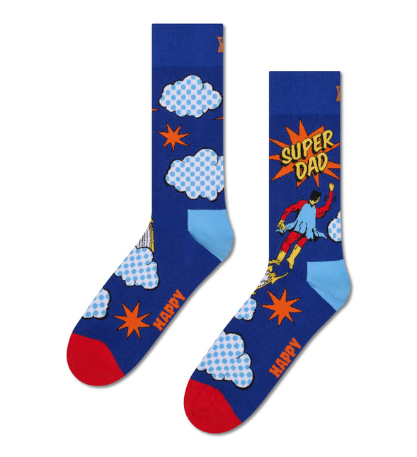 Happy Socks 2er Pack Super Dad oder Super Mom Sock
